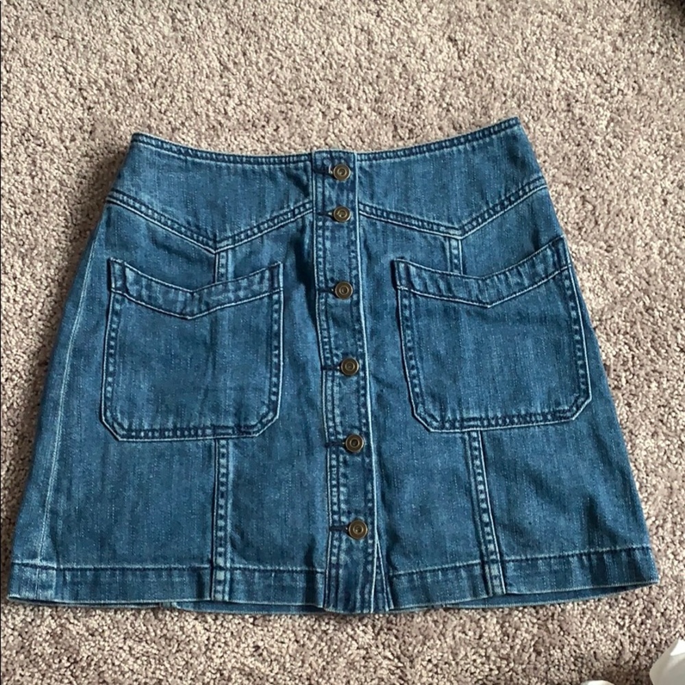 Free People Jean Skirt